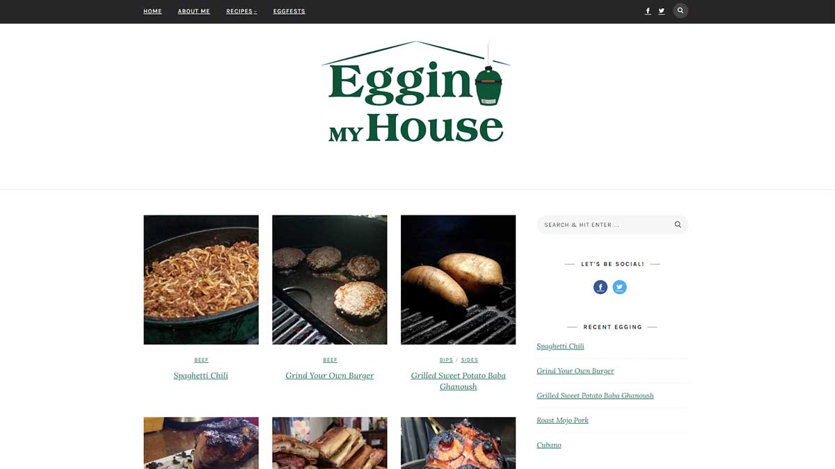Egging My House homepage.