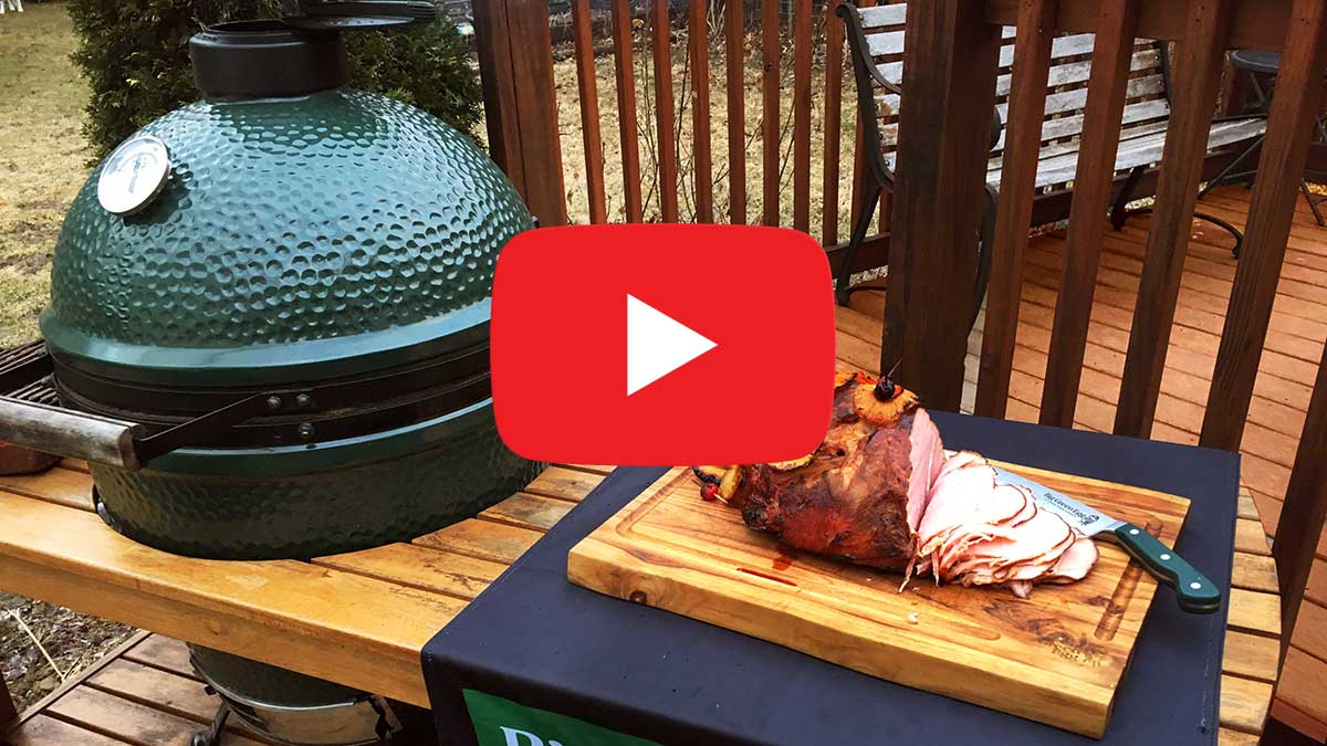 Big Green Egg with Ham Icon